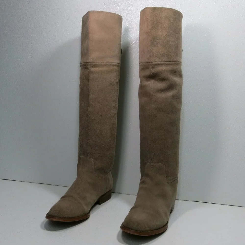Michael Kors Suede Leather Over Knee Boot Fashion Footwear Boots Women's Sz 7.5